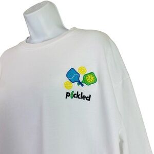 August Morgan Embroidered Pickle Ball Sweatshirt Size M